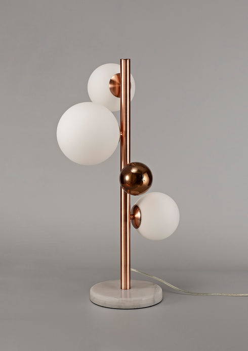 Rome Table Lamp 3 Light With Black Marble Base